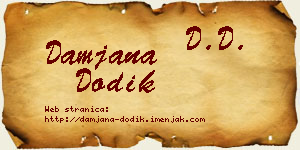Damjana Dodik vizit kartica